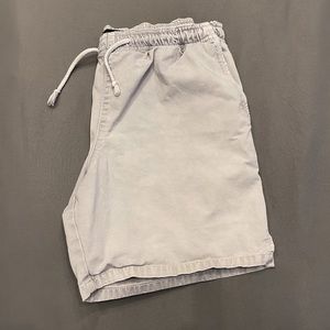 Distressed Light Blue Denim Shorts